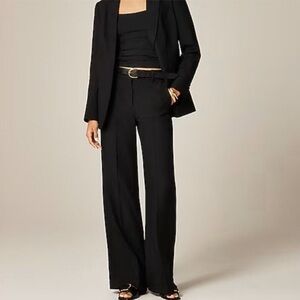 J. Crew Black Wide-leg trouser in four-season stretch Size 14